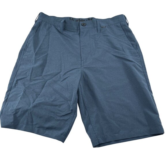 Hurley Mens Blue Phantom Hybrid Shorts Size 31 flat front - Picture 1 of 5